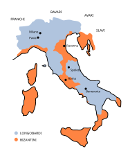 Los territorios lombardos tras las conquistas de Agilulfo (r. 591-616)