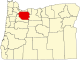 State map highlighting Clackamas County