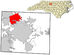 Location in Guilford County and the state of North Carolina.