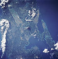 Mayon Volcano imatge per satèl·lit del volcà Mayon.