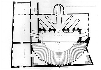 Floor plan (drawing by Ottavio Bertotti Scamozzi, 1776)