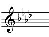 A-flat Major key signature