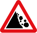 Falling or fallen rocks