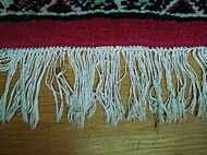 Kilim end and fringes