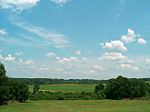 Das einstige Schlachtfeld von Monmouth heutzutage (Blick vom Comb's Hill)