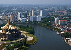 Quang cảnh Kuching nhìn về Đông Nam.