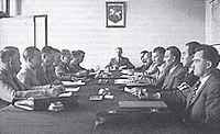 A session of the Provisional Government of Lithuania under the chairmanship of Juozas Ambrazevičius