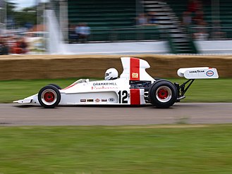 Hill's 1973 Shadow DN1 being demonstrated at the 2008 Goodwood Festival of Speed.