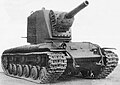 KV-2 soviético, basado en el chasis del tanque KV-1, 1940.