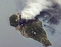 Fotografia aeriana de l'erupcion de la Sofrièra de Montserrat en 2009.