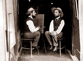 «Toulouse maler Lautrec» , fotomontasje av Maurice Guibert, ca. 1891