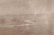 Landing craft from LST-487 launched during the invasion of Saipan