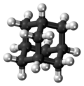 Ball-and-stick model of the adamantane molecule