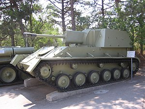 SU-76M en el Museo de Defensa Heroica y Liberación de Sebastopol en el Monte Sapun, Sebastopol.