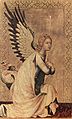 Anđeo iz "Nagovještenja", tempera na drvu, dimenzije 23,5 x 14,5, Kraljevski muzej lijepih umjetnosti u Antwerpenu, 1333.