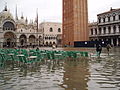 Hoog water op het San Marcoplein