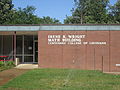 The Irene K. Wright Mathematics Building is across the street from Magale Library.