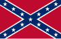 Sørstatsflagget, brukt som arméfane av Sørstatene under den amerikanske borgerkrigen.