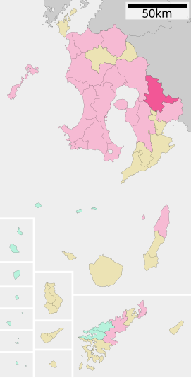 Lokasi Soo di Prefektur Kagoshima