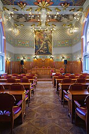 Interior of the House Under the Globe in Kraków by Józef Mehoffer