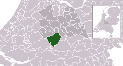 Ligging van Vijfheerenlanden in Utrecht-provinsie