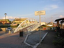 Modern pedestrian bridge