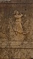 A woman playing aulos. Southern theatre at Jerash.