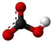 Ball-and-stick model of the bicarbonate anion