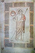 David en el Casiodoro Durham,[52]​ comienzos del siglo VIII.[53]​