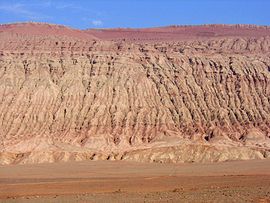 De "brinnande bergen" utanför Turpan.