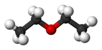 Molecuulmodel van di-ethylether