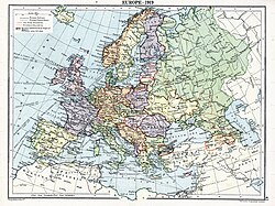 Európa 1919-ben, Kubán zölddel jelölve Oroszországon belül