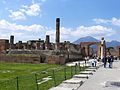 Image 55The Forum of Pompeii with Vesuvius in the distance (from Culture of Italy)