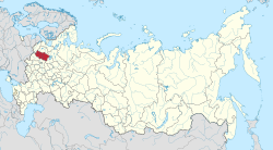Тверска област на картата на Русия