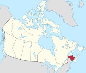 Kart over New Brunswick