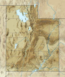 Location of Pruess Lake in Utah, USA.