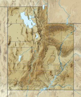 Map showing the location of Antelope Island bison herd