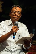 Iman Budhi Santosa at book launch, 2015-05-30 01