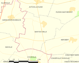 Mapa obce Saint-Escobille