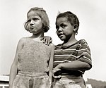 Two young girls at Camp Christmas Seals.