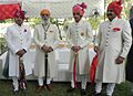 Mannen uit Rajasthan (Noordwest India, tegen Pakistan) in sherwani's