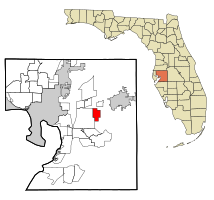 Letak di Kabupaten Hillsborough dan negara bagian Florida