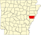 State map highlighting Lee County