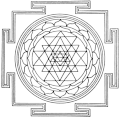 Hinduistinė Šri jantra su mandala viduje
