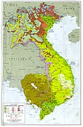 Етнолінгвістична мапа Індокитаю, 1970 рік (англ.)