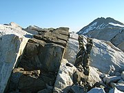 Dark dikes on Baranof Island, Alaska