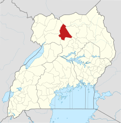 District location in Uganda