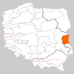 Western Polesie marked in dark orange