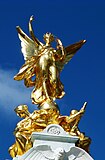 Gilded Winged Victory at the top of the memorial