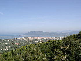 Vue de la ville de Leucade.